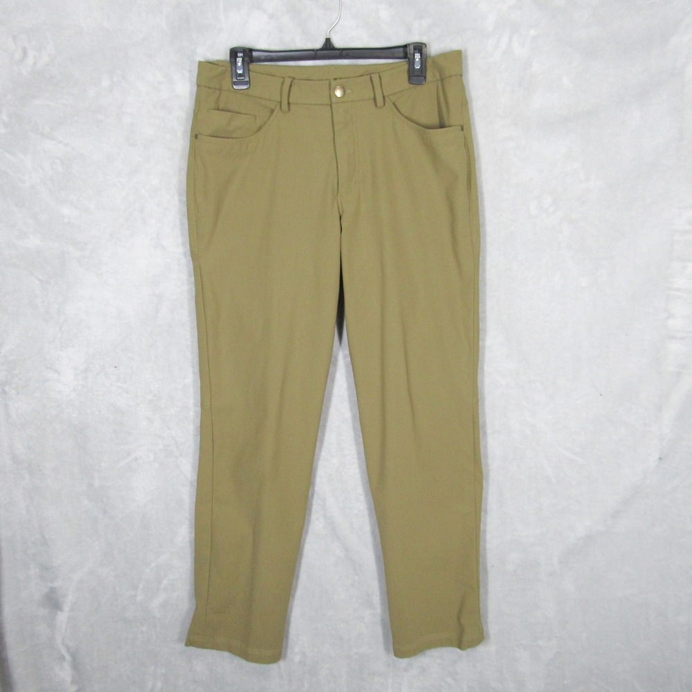 Lululemon ABC Pants 32 x 30 Mens Khaki Slim Fit Technical Stretch Travel Casual